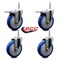 Service Caster 5 Inch Blue Polyurethane Swivel 58 Inch Threaded Stem Caster Set 2 Total Lock Brakes SCC-TSTTL20S514-PPUB-BLUE-58212-2-S2 - alternate 2